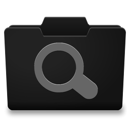 Black Grey Searches Icon 256x256 png
